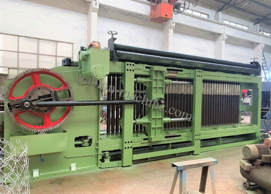 কেনা সম্পূর্ণ স্বয়ংক্রিয় হেক্সাগোনাল ওয়্যার মেশ নেটিং মেশিন 60*80 মিমি গ্যাবিয়ন গদি অনলাইন উত্পাদন