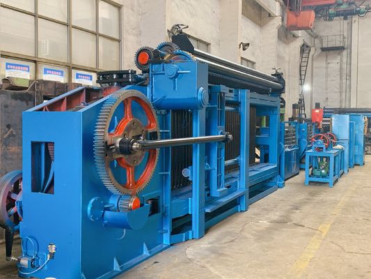 কেনা কাস্টমাইজড 2000 মিমি প্রস্থ ষড়ভুজ জাল মেশিন গ্যালভানাইজড গ্যাবিয়ন ওয়্যার নেটিং মেশিন অনলাইন উত্পাদন