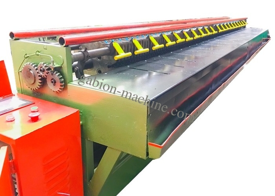 কেনা 100*130mm হেক্সাগোনাল ওয়্যার মেশ গ্যাবিয়ন প্রোডাকশন লাইনের জন্য PLC সহ 4m এজ উইন্ডিং মেশিন অনলাইন উত্পাদন
